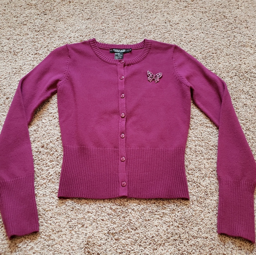 Rampage cardigan size medium magenta purple